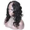 U-Part Wig, Loose Wavy, Color #1 (Jet Black), Made With Remy Indian Human Hair