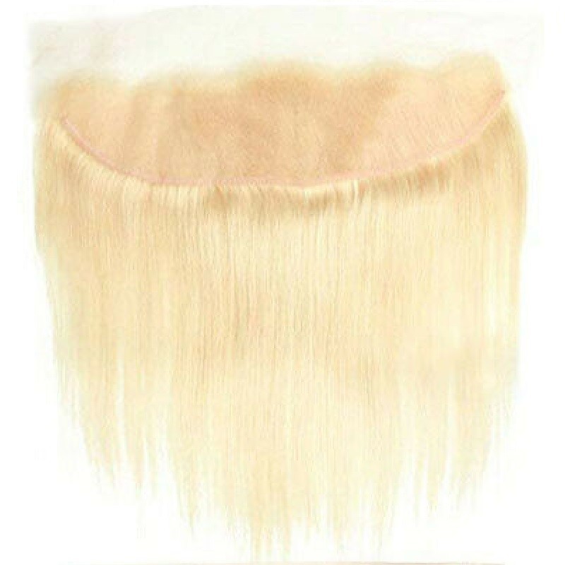Lace Frontal Closure (13x4) Hair Extensions, Colour #613 (Platinum Blonde), Made With Remy Indian Human Hair