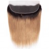 Lace Frontal Closure (13x4) Hair Extensions, Ombre Colour #1B/27 (Off Black / Honey Blonde), Made With Remy Indian Human Hair