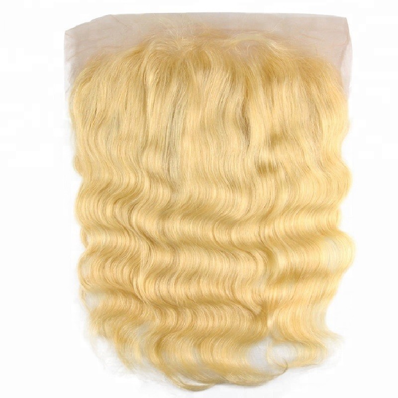 Lace Frontal Closure (13x4) Hair Extensions, Body Wave, Colour #24 (Golden Blonde), Made With Remy Indian Human Hair