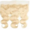 Lace Frontal Closure (13x4) Hair Extensions, Body Wave, Colour #60 (Lightest Blonde), Made With Remy Indian Human Hair