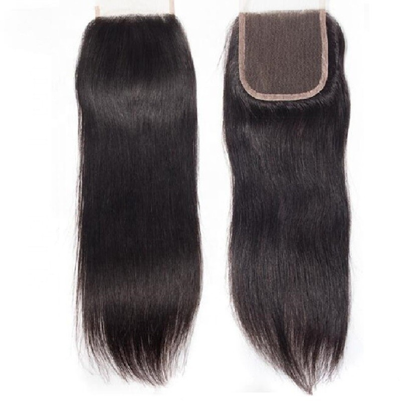 Top Closure Hair Extensions, Free Part, Colour #1B (Jet Black), Made With Remy Indian Human Hair Top Closure Hair Extensions, Free Part, Colour #1B (Jet Black), Made With Remy Indian Human Hair