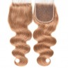 Top Closure Hair Extensions, Free Part, Body Wave, Colour #14 (Dark Ash Blonde), Made With Remy Indian Human Hair