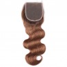 Top Closure Hair Extensions, Free Part, Body Wave, Colour #8 (Chestnut Brown), Made With Remy Indian Human Hair