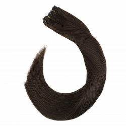 Micro Ring Weft Hair Extensions, Colour 1B (Off Black), Made With Remy Indian Human Hair