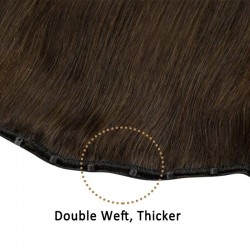 Micro Ring Weft Hair Extensions, Colour #2 (Darkest Brown), Made With Remy Indian Human Hair