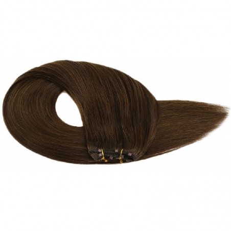 Micro Ring Weft Hair Extensions, Colour #4 (Dark Brown), Made With Remy Indian Human Hair