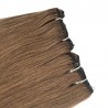 Micro Ring Weft Hair Extensions, Colour #8 (Chestnut Brown), Made With Remy Indian Human Hair