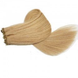 Micro Ring WeftHair Extensions, Colour #18 (Light Ash Blonde), Made With Remy Indian Human Hair