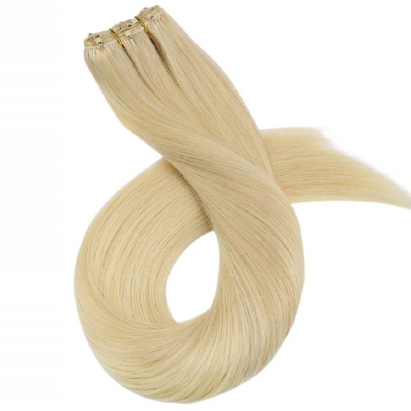 Micro Ring Weft Hair Extensions, Colour #613 (Platinum Blonde)