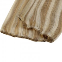 Micro Ring Weft Hair Extensions, Mix Colour #18/60 (Light Ash Blonde / Lightest Blonde), Made With Remy Indian Human Hair