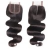 Top Closure Hair Extensions, Middle Part, Body Wave, Colour #1B (Off Black), Made With Remy Indian Human Hair