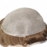 Men’s Wig - Toupee, Ultra-Thin Skin Base 0.03mm, Color #7ASH (Light Brown with Ash Tone), Made With Remy Indian Human Hair