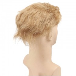 Men’s Wig - Toupee, Ultra-Thin Skin Base 0.03mm, Color #22 (Light Blonde), Made With Remy Indian Human Hair