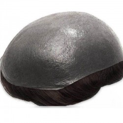 Men’s Wig - Toupee, Super-Thin Skin Base 0.08mm, Color #1B (Off Black), Made With Remy Indian Human Hair