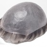 Men’s Wig - Toupee, Super-Thin Skin Base 0.08mm, Color #1B50 (Off Black with 50% Grey Hair), Made With Remy Indian Human Hair