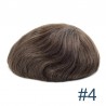 Men’s Wig - Toupee, Super-Thin Skin Base 0.08mm, Color #4 (Dark Brown), Made With Remy Indian Human Hair