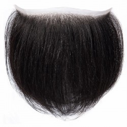 Men's Frontal Hairpiece Specially Designed to Cover Receding Hairline, Color #6 (Medium Brown), Made With Remy Indian Human Hair