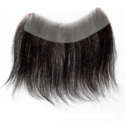 Men's Frontal Hairpiece Specially Designed to Cover Receding Hairline , Color 6 (Medium Brown), Made With Remy Indian Human Hair