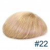 Men's Frontal Hairpiece Specially Designed to Cover Receding Hairline, Color #22 (Light Blonde), Made With Remy Indian Hair