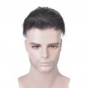 Men’s Wig - Toupee, Full French Lace Base, Color #1A (Black), Made With Remy Indian Human Hair
