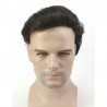 Men’s Wig - Toupee, Super-Thin Skin Base 0.06mm, Color #1B05 (Off Black with 5% Grey Hair), Made With Remy Indian Human Hair