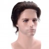 Men’s Wig - Toupee, Full French Lace Base, Color #2 (Darkest Brown), Made With Remy Indian Human Hair