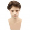 Men’s Wig - Toupee, Full French Lace Base, Color #4ASH (Dark Brown with Ash Tone), Made With Remy Indian Human Hair