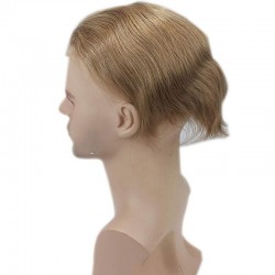 Men’s Wig - Toupee, Full French Lace Base, Color #18 (Dark Blonde), Made With Remy Indian Human Hair