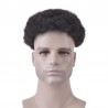 Men’s Wig - Toupee, Afro Curl, Full French Lace Base, Color #1A (Black), Made With Remy Indian Human Hair