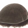 Men’s Wig - Toupee, Afro Curl, Full French Lace Base, Color #1B (Off Black), Made With Remy Indian Human Hair