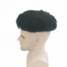 Men’s Wig - Toupee, Afro Curl, Transparent Thin Skin Base 0.08mm, Color #1 (Jet Black), Made With Remy Indian Human Hair