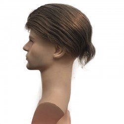 Men’s Wig - Toupee, Full Swiss Lace Base, Color 2 (Darkest Brown), Made With Remy Indian Human Hair