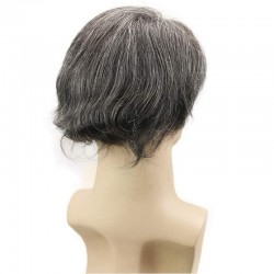 Men's Wig - Toupee, Super Fine Welded Mono Base, Color #1B40 (Off Black with 40% Grey Hair), Made With Remy Indian Human Hair