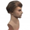 Men's Wig - Toupee, Super Fine Welded Mono Base, Color #2 (Darkest Brown), Made With Remy Indian Human Hair