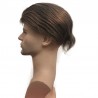 Men's Wig - Toupee, Super Fine Welded Mono Base, Color #2 (Darkest Brown), Made With Remy Indian Human Hair