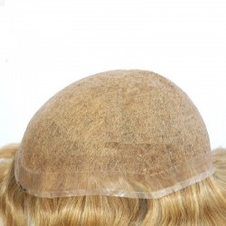 Men's Wig - Toupee, Super Fine Welded Mono Base, Color #22 (Light Blonde), Made With Remy Indian Human Hair