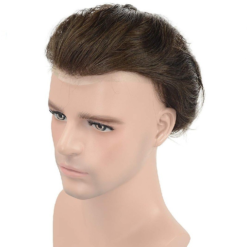 TOUPEE, SUPER THIN SKIN  WITH FRENCH LACE FRONT BASE, COLOR #2