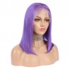 Full Lace Wig, Medium Length, Color Purple, Made With Remy Indian Human Hair