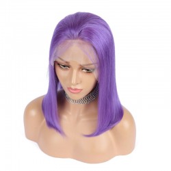 Full Lace Wig, Medium Length, Color Purple, Made With Remy Indian Human Hair