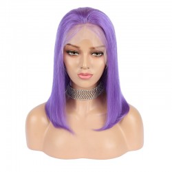 Full Lace Wig, Medium Length, Color Purple, Made With Remy Indian Human Hair
