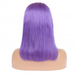 Full Lace Wig, Medium Length, Color Purple, Made With Remy Indian Human Hair