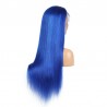 Full Lace Wig, Long Length, Color Blue, Made With Remy Indian Human Hair