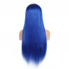 Full Lace Wig, Long Length, Color Blue, Made With Remy Indian Human Hair
