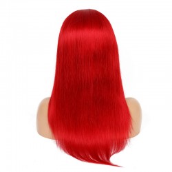 Full Lace Wig, Long Length, Color Red, Made With Remy Indian Human Hair