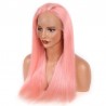 Full Lace Wig, Long Length, Color Pink, Made With Remy Indian Human Hair