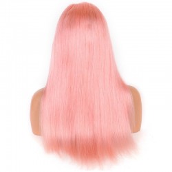 Full Lace Wig, Long Length, Color Pink, Made With Remy Indian Human Hair