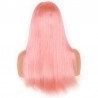 Full Lace Wig, Long Length, Color Pink, Made With Remy Indian Human Hair