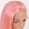 Full Lace Wig, Long Length, Color Pink, Made With Remy Indian Human Hair