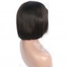 Full Lace Wig, Short Length, 8", Bob Cut, Color #1B (Off Black), Made With Remy Indian Human Hair